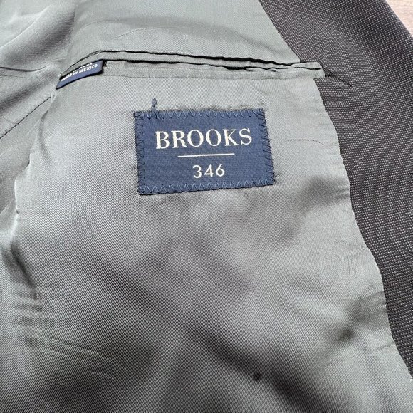BROOKS BROTHERS 346 Mens 100% Wool Sport Coat Suit Jacket Blazer 42 R VTG - Picture 3 of 9